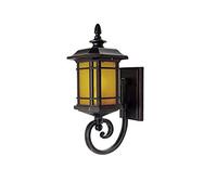 Applique da Parete Cinese Impermeabile in Alluminio Marrone Vetro Lampada da Parete per Esterni Decorazione Domestica Illuminazione per Interni E27 Lampada da Comodino per Camera d
