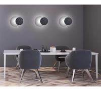 Applique da Parete Circle Nera Luce Indiretta Base G9