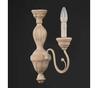 Applique da parete classico in legno avorio antico a 1 luce esse 765/a1