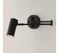 Applique da parete con braccio oscillante Lampada da lettura per montaggio a parete orientabile Lampada da testiera, Applique moderne cablate GU10 Faretti orientabili a parete per camera da letto Com