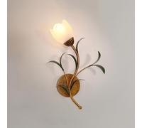 Applique da parete con fiori in vetro floreale Lampada da parete vintage in oro da cucina sopra il lavandino Lampada da parete per bagno doppia a parete Lampada da parete antica per fattoria per camer