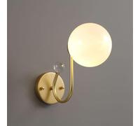 Applique da parete con paralume a sfera in vetro, lampada da parete moderna in metallo, lampada da studio, illuminazione da lettura,lampada un aspetto elegante