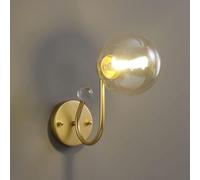 Applique da parete con paralume a sfera in vetro, lampada da parete moderna in metallo, lampada da studio, illuminazione da lettura,lampada un aspetto elegante