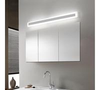 Applique da Parete con Specchio Frontale Moderno Impermeabile Per Bagno Sopra Lo Specchio da Bagno Lampada da Parete Strisce Lunghe In Acrilico Per Camera da Letto Bagno Specchio (Bianco-Chiaro 80 cm)
