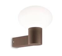 Applique Da Parete Contemporaneo Alluminio Coffee 1 Luce E27 42W Ip44