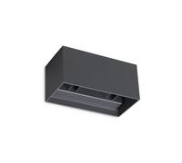 Applique Da Parete Contemporaneo Atom Alluminio Nero Led 25W 3000K Ip54 [EEK: A++]