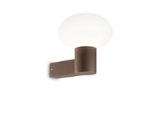 Applique Da Parete Contemporaneo Clio Alluminio Coffee 1 Luce E27 42W Ip44