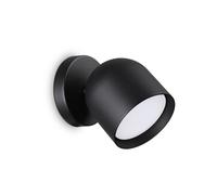 Applique Da Parete Contemporaneo Dodo Metallo Nero 1 Luce Gx53 15W 3000K Ip20 [EEK: A++]