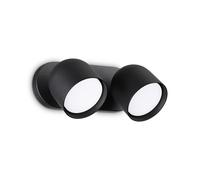 Applique Da Parete Contemporaneo Dodo Metallo Nero 2 Luci Gx53 15W 3000K Ip20 [EEK: A++]
