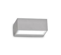 Applique Da Parete Contemporaneo Twin Alluminio Grigio 1 Luce G9 28W Ip44