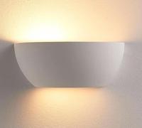 APPLIQUE DA PARETE COPPA IN GESSO VERNICIABILE ATTACCO R7S LUCE DOPPIA EMISSIONE