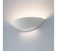 Applique da parete coppa mezza luna in gesso verniciabile r7s luce doppia e11 [EEK: A]