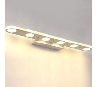 Applique da parete da 12 W con paralume in acrilico, luci LED da 6000 K, illuminazione per specchio da trucco per tavolo da toeletta e comodino, lampada da parete moderna