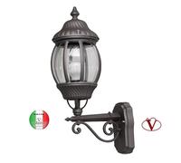 Applique da parete da esterno lanterna in alluminio Made in Italy