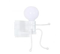 Applique da parete decorativo a forma di omino lampada da muro in metallo E27 [EEK: A]