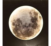 Applique da Parete dimmerabile a Forma di Luna, Applique da Parete in Stile Art Déco con Telecomando, Lampada da Parete a LED Nera, apparecchio di Illuminazione da soffitto per Interni, per camer