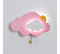 Applique da Parete dimmerabile a Forma di Nuvola per Bambini, Lampada a LED con Montaggio in Ferro, apparecchio di Illuminazione in Acrilico Opaco per la Camera delle Bambine, Graz
