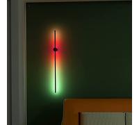Applique da Parete dimmerabile con Striscia Nera, Lampada da Parete Creative RGB Symphony Lampada da Parete Semplice a LED Rossa per Soggiorno, Camera da Letto, Lampada da Parete per Interni su e Giù