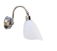 Applique da Parete e specchio moderna In Metallo cromato e vetro Bianco 1 Luce