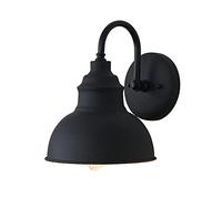 Applique da parete Esterno Lampada da Parete Industrial Vintage Impermeabile IP45 Ferro Battuto Nero Portalampada E27 Edison per Giardino Balcone Veranda Via Casa Decorazione