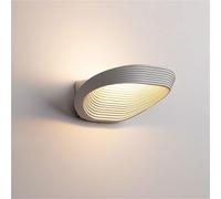 Applique da Parete Geometrica Moderna da 12 W con Paralume Bianco Nordico in Acrilico, Lampada da Parete Nera per la Lettura, apparecchio di Illuminazione per testiera, Lampada da Parete per Como