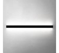 Applique da Parete Geometrica Nera, Moderna e Minimalista a Led, Lineare, Stile Industriale, Ideale per Soggiorno, Camera da Letto, Scale e Ingresso.