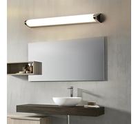 Applique da Parete Impermeabile per Bagno Vanity Silvery in Alluminio + Acrilico Rettangolare Lungo sopra Lo Specchio da Bagno per Sottopensile (45 cm Luce Neutra)