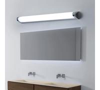 Applique da Parete Impermeabile per Bagno Vanity Silvery in Alluminio + Acrilico Rettangolare Lungo sopra Lo Specchio da Bagno per Sottopensile (60 cm Luce)