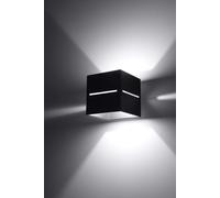 Applique da Parete in Alluminio LOBO G9 Nera Bidirezionale da interno