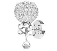 Applique da parete in cristallo, moderne luci in argento con pendente in, lampada creativa minimalista vintage for bagno, soggiorno, camera letto, corridoio