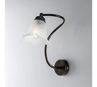 Applique da parete in ferro battuto classico ruggine e oro 1 luce corridoio camera da letto salotto bon-362