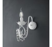 Applique da parete in ferro battuto moderno contemporaneo shabby chic cristallo