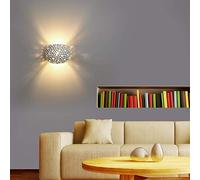 Applique da parete in gesso doppia emissione luce led G9 verniciabile lampada muro design moderno bianco