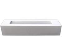 Applique da parete in gesso rettangolare doppia emissione e14 verniciabile IP20