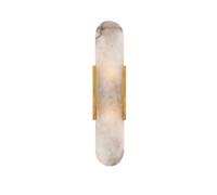 Applique da parete in marmo bianco Alabastro Elegante e unica lampada for bagno Lampada lunga industriale for camera letto Illuminazione moderna for soggiorno Corridoio Portico Scala(Gold Height 50cm)