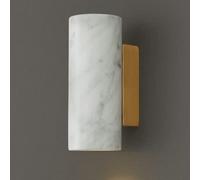 Applique da Parete in Marmo Bianco per la Decorazione della casa Moderna, Applique da Parete per Camera da Letto, testiera del Letto contemporanea, Lampada da Parete a Fascio cilindrico, Pietra n