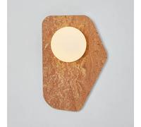 Applique da Parete in Marmo Moderno Nordico, Lampada da Parete con Paralume in Vetro Bianco Latte, Lampada da Parete Vintage in Pietra Naturale, Lampada da Parete per Interni cablata per Camera d