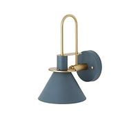 Applique da Parete in Metallo E27 Nordic Macaron, Moderna Lampada da Parete per Camera da Letto, Soggiorno, Ristorante, Applique Industriale, apparecchio di Illuminazione a Specchio (Grigio) (Blu)