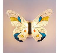 Applique da Parete in Metallo per Interni, Lampada da Parete a Farfalla in Acrilico a LED da 8 W Moderna nordica con Base Bianca, Lampada da Parete per Camera da Letto, Comodino, Soggiorno, Corri