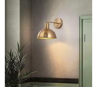 Applique da Parete in Oro, Moderna Lampada da Parete in Ottone con Paralume Conico, Lampada da Parete di metà secolo per Camera da Letto, Soggiorno, toletta, Braccio Regolabile, cablata