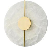 Applique da Parete In Ottone E Marmo Naturale Nordico con Luce Calda da 12 W per Soggiorno Camera da Letto Bagno Illuminazione Decorativa Moderna per Interni