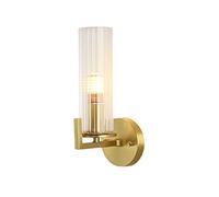 Applique da Parete in Ottone Vintage, Lampada da Parete Classica Art Déco, Finitura Oro e Bronzo, Illuminazione Decorativa da Parete in Vetro per Camera da Letto, Soggiorno, corridoio, lampa