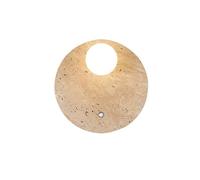 Applique da Parete in Pietra Naturale, da da Parete Semi-incassata con Sfera in Vetro opalino, Grande e Moderna, in Marmo, da da Parete di metà secolo per Camera da Letto, Comodino, Bagno,