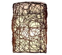Applique da Parete in Rattan Naturale Applique da Parete in Vimini Applique da Parete in Rattan Intrecciato a Mano Illuminazione da Parete Rustica in Stile Fattoria con Base E27 per Soggiorno Sala da