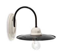 Applique da parete in stile classico con paralume in ceramica POTENZA Dimensioni 25x28x h 21 cm peso 1,15 kg - Attacco Lampada E 27 nero