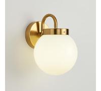 Applique da Parete in Vetro Bianco Latte, Lampada da Parete Moderna da Comodino con Attacco E27, Applique in Vetro da 7,87" per Camera da Letto, Soggiorno, corridoio, Illuminazione per la casa, 1