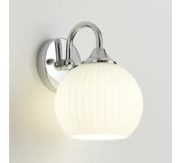 Applique da Parete in Vetro Bianco Latte, Lampada da Parete Moderna da Comodino con Attacco E27, Applique in Vetro da 7,87" per Camera da Letto, Soggiorno, corridoio, Illuminazione per la casa, 1