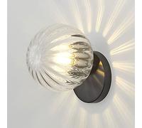 Applique da parete in vetro creativo Lampade da parete piccole da comodino Lampada da parete for interni nordica Camera da letto Soggiorno Ingresso Lanterna da parete con paralume in vetro sferico da