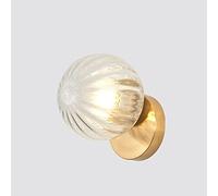 Applique da parete in vetro creativo Lampade da parete piccole da comodino Lampada da parete for interni nordica Camera da letto Soggiorno Ingresso Lanterna da parete con paralume in vetro sferico da