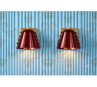 Applique da parete industriale in ottone - lampada rivetto cono di vino - luc...